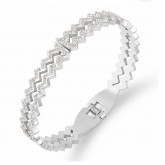 Гривна от стомана BELLA SILVER, кристали