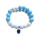 Гривна Ахат ,син кристал  Cubic Zircon